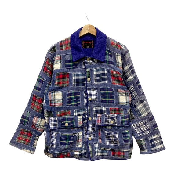 Vintage!! McGregor Multicolour Patchwork Coat Jac… - image 1