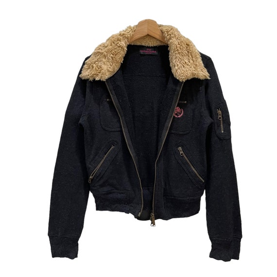 Hysteric Glamour Faux Fur Bomber Cropped Jacket - Etsy