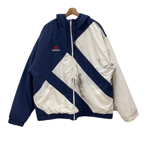 Vintage 90s ADIDAS Big Logo Big Spell Out Hoodie Zipper Jacket - Etsy