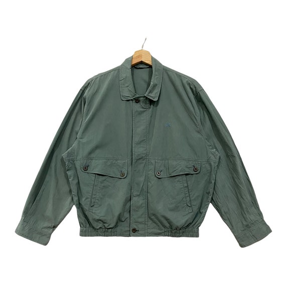 Vintage 80s Burberrys Burberry London Zipper Light Jacket M Size
