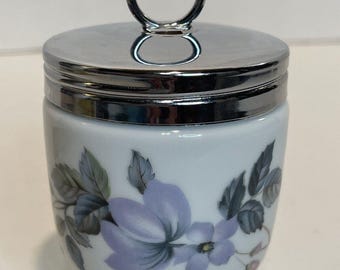 Vintage Royal Worcester Porselein Engeland "June Garland" Floral Egg Coddler