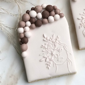 Floral woman,Boho Bride, Fondant icing Cookie Stamp , acrylic embosser, biscuit cutter