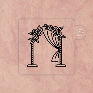 Wedding Arch / Arbor with flowers -Wedding Fondant Biscuit/Cookie Stamp Acrylic Debosser Raised Embosser