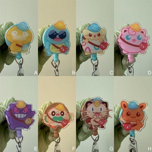 Cute Hat Creative Video Game Purse Bag Badge Reel, ID Holder, Kawaii Retractable, Accessory