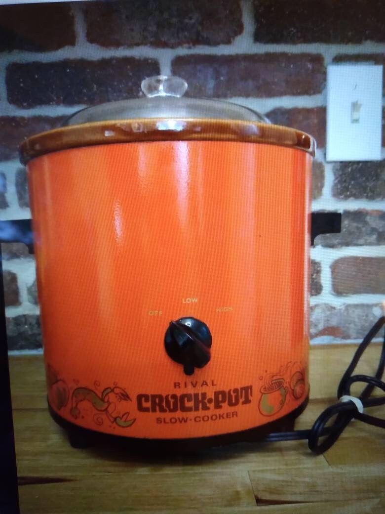 Vintage Retro Rival Slow Cooker Crock Pot 3.5 quart Burnt Etsy