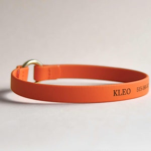 avec plaque d'identification pour niche pour chien | Mélange de couleurs | BioThane | Personnalisation du nom et du numéro de téléphone | largeur 13 millimètres