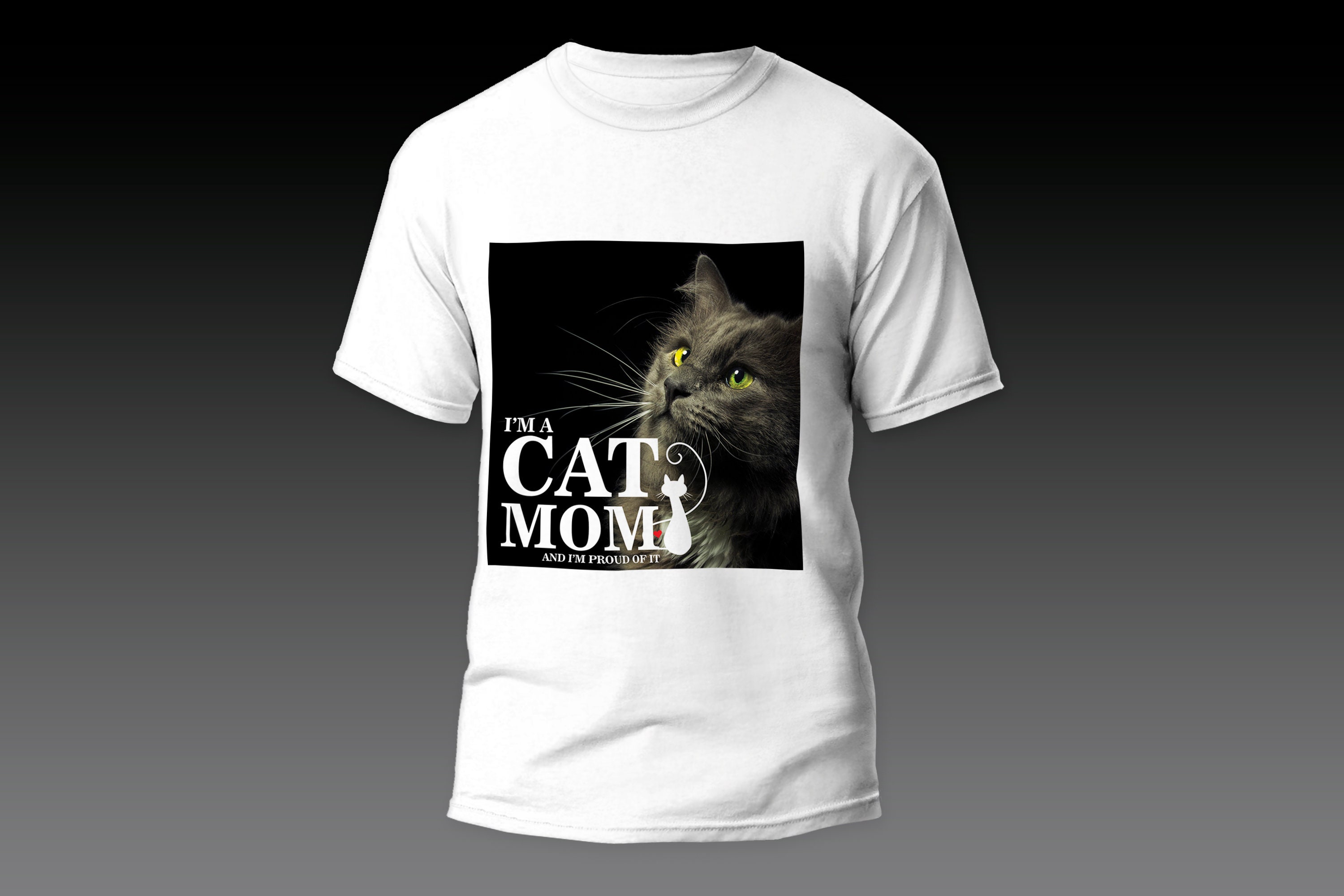 Cat mom tshirt graphic tshirt Animal print tshirt Etsy