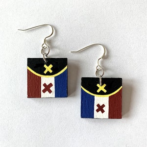 Lmanberg Flag Earrings Etsy Dangling diamond earrings and darling diamond studs, oversized hoop earrings and tiny huggies — it's hard to choose just one! lmanberg flag earrings etsy