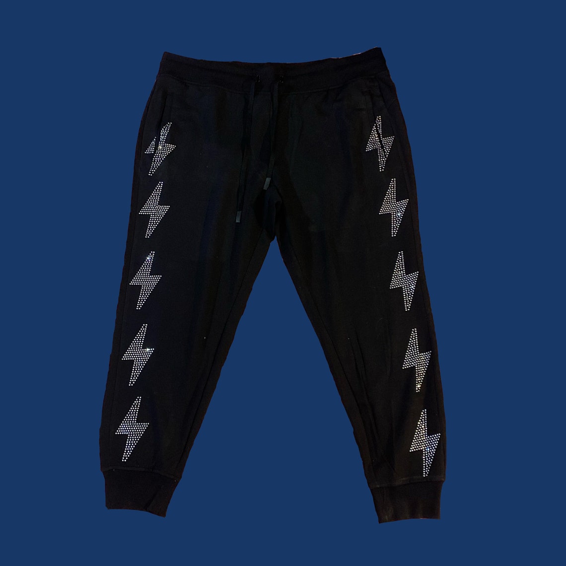 joggers with lightning bolt