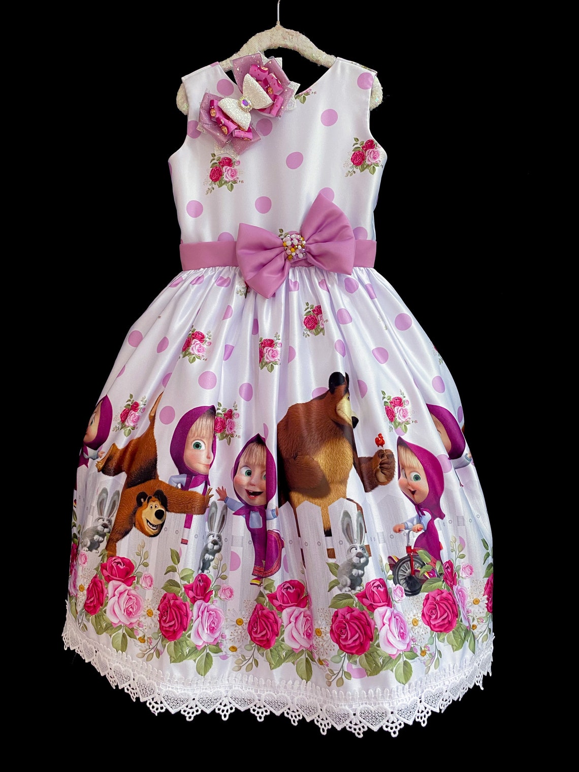 Masha and the bear/ masha dress/ masha and the bear clothes/ Etsy
