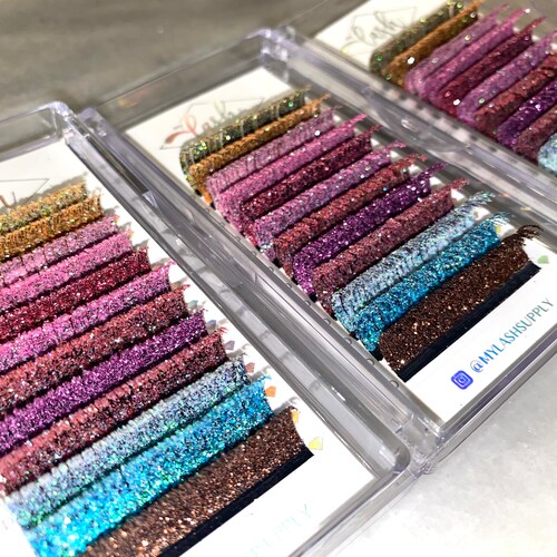 Glitter Lashes Handmade Glitter Lash Extensions Summer Etsy