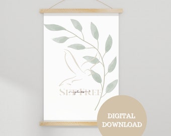 Set Free, Arte en versos bíblicos, Arte lineal, Decoración del hogar Boho, Impresión de Jesús, Regalo de bautismo, Arte de pared cristiano, Impresión de pared de escritura, Arte minimalista