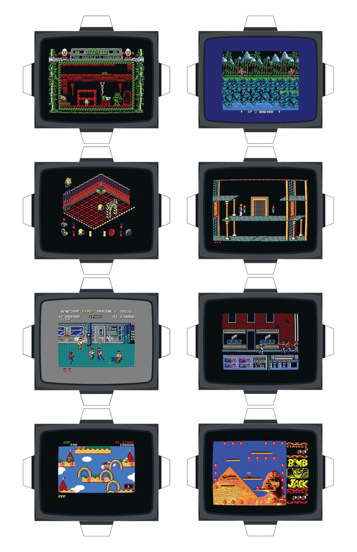 Printable 80s Computer Papercraft Kit – CPC 464 Template, PDF/PNG ...