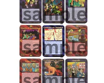 illuminati card game rare cards Steve Jackson 1995- DIGITAL SET- All Huge Set + Free Expansion Packs + eBook Withering Curse Card New World