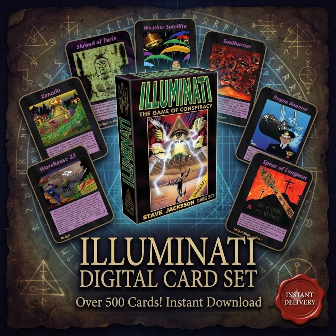 Illuminati Card Game Steve Jackson 1995- DIGITAL SET- All Cards