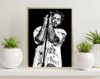 P388 Art Decor Post Malone Rapper Music Star Hip Hop Rap Silk Poster