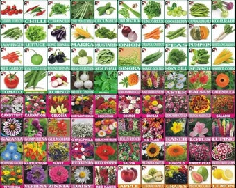 100 verschillende groente-, fruit- en bloemenzaden voor woondecoratie/tuinieren combopack (gratis verzending)