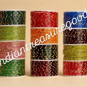 Traditional 12 Color Multicolor Lovely Glass Bangle Set For Women & Girls Bangle Size-2.4, 2.6, 2.8 Free Shipping image 2