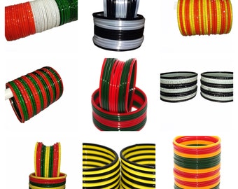 24 Pieces Multi Color Daily Wear Simple And Cutting Glass Bangle For Women & Girl's Free Shipping  Bangle Size - 2.4, 2.6, 2.8