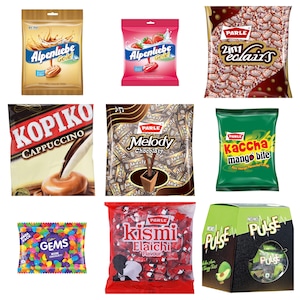 マルチフレーバーの甘くておいしいトフィーキャンディ、アルペンリーベ、キャドバリージェム、コピココーヒー、エクレア、カチャマンゴーバイト、メロディー、パルス送料無料