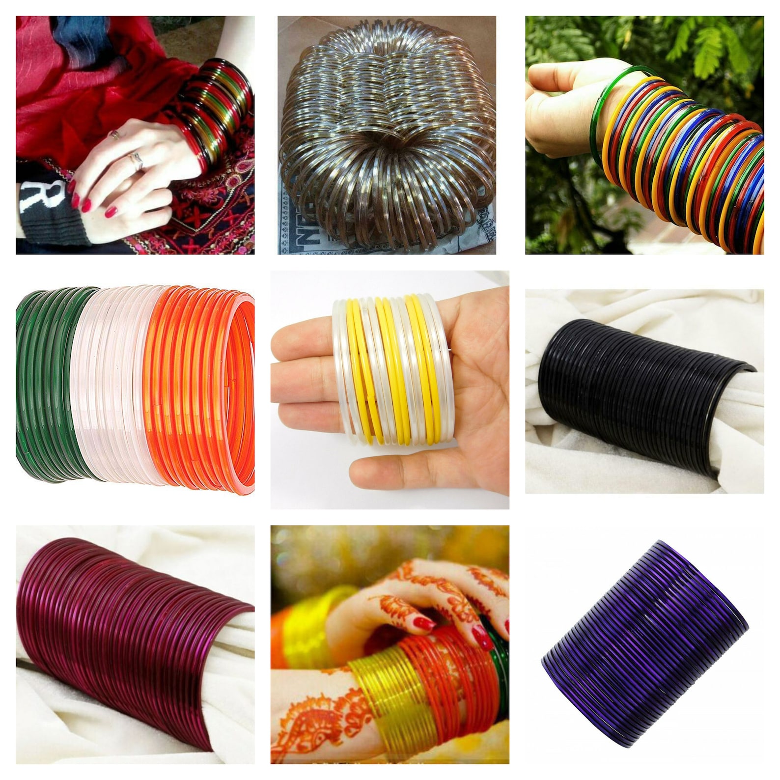 24 Pieces Good Quality Beautiful Multi Color Simple Indian Glass Bangle ...
