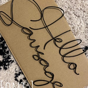 Custom Wire Words Wire Art Wall Art Font 1 | Etsy