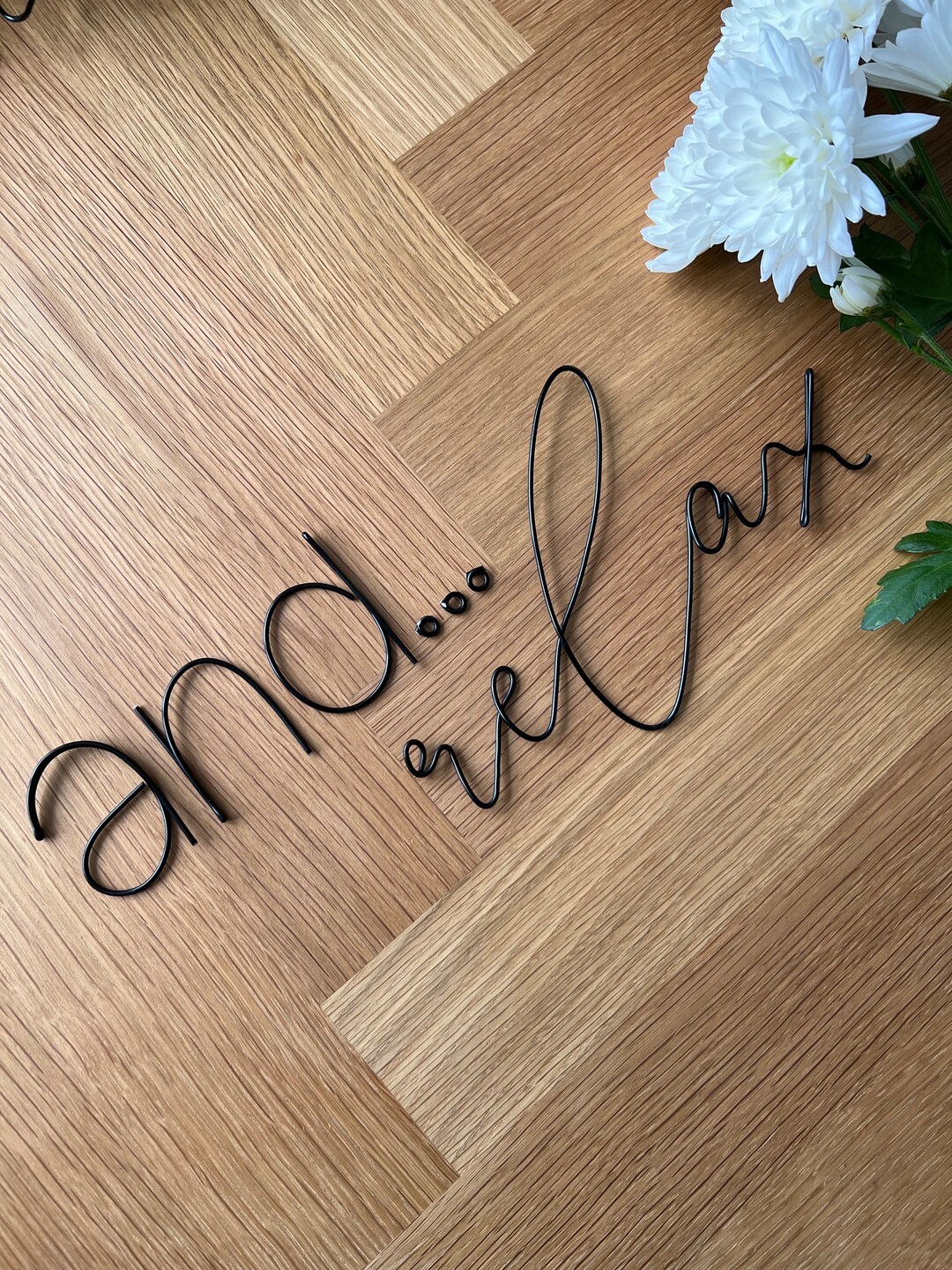 And Relax Wire Wall Art Home Decor Wire Words Wall Etsy UK