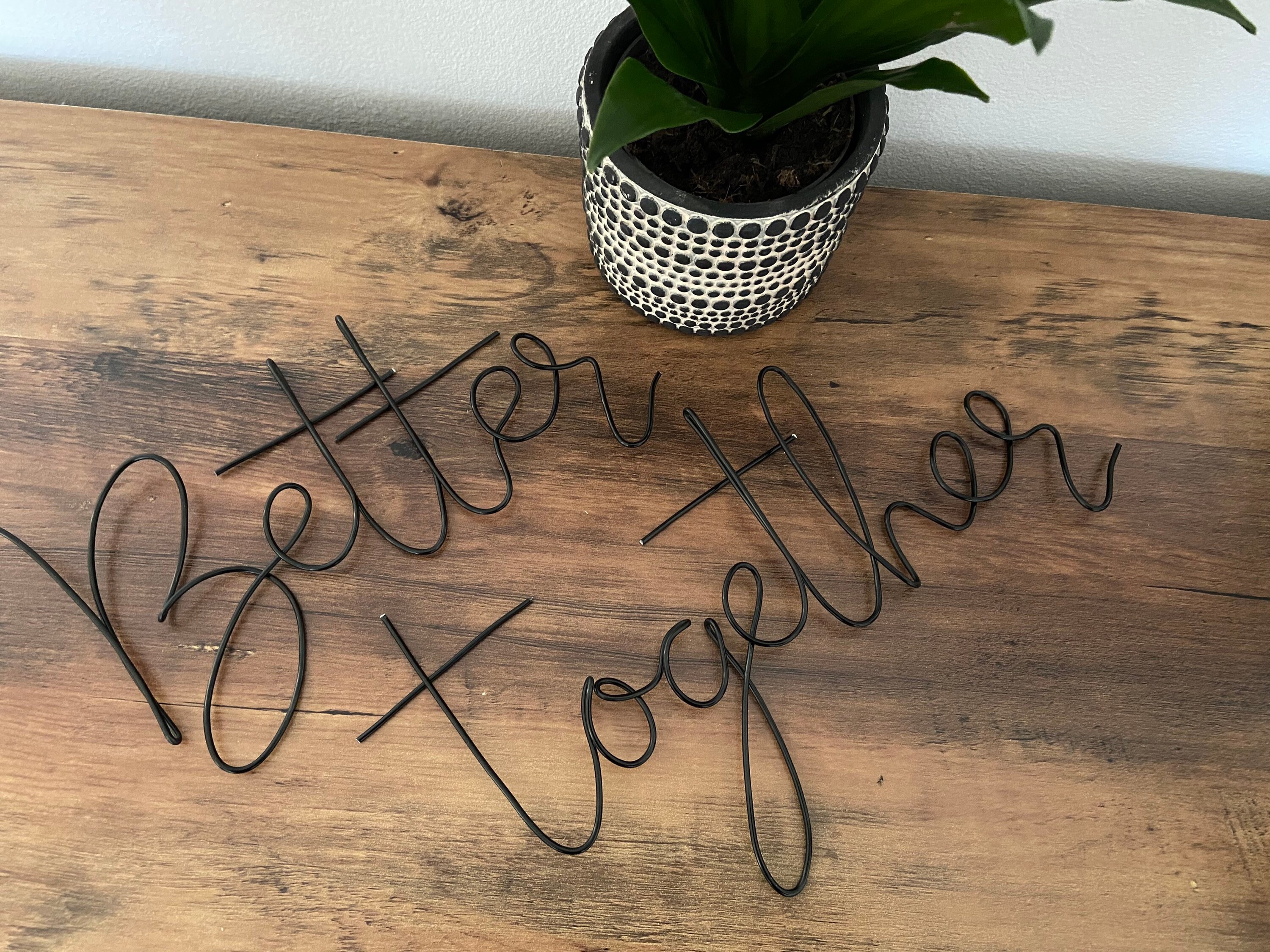 Custom Wire Words Wall hanging Wire Art Font 4 Etsy