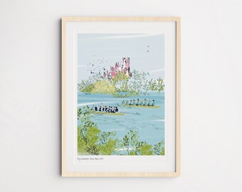 Ely Cathedral, The Boat Race 2021, Cambridgeshire, Art Print