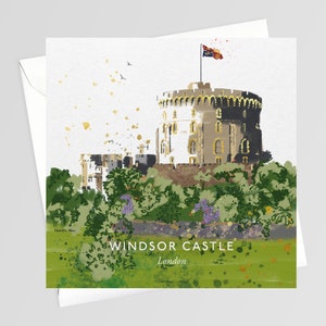 Windsor Castle Tower, Londen, Verenigd Koninkrijk, Wenskaart