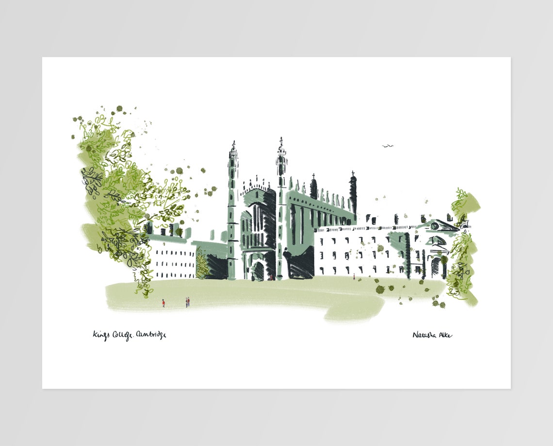 Kings College Cambridge University Art Print Etsy