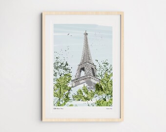 Eiffeltornet i Paris konsttryck