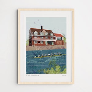 Goldie Boathouse, Cambridge University Boat Club, kunstprint