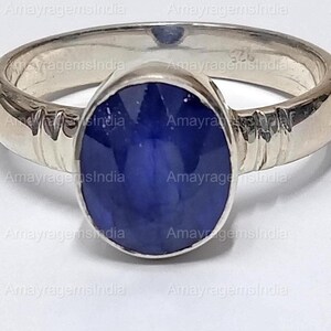 Natural Blue Sapphire Ring 4.5 Carat 925 Sterling Silver Handmade Ring For Men And Woman, Astrological Purpose Ring