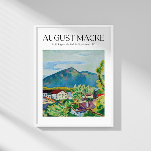 August Macke - Fruhlingslandschaft in Tegernsee | Printable Wall Art | Digital Download | Art Exhibition