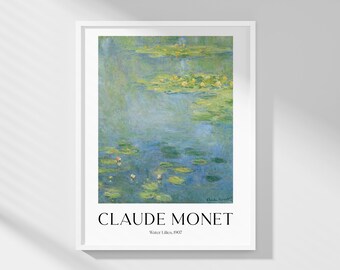 Claude Monet Water Lilies Giverny Printable Wall Art | Etsy