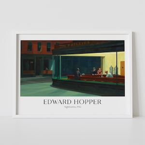 Edward Hopper - Nighthawks | Printable Wall Art | Digital Download | Art Exhibition