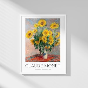 Claude Monet - Bouquet of Sunflowers | Printable Wall Art | Digital Download | Monet Exhibition | Garden Poster