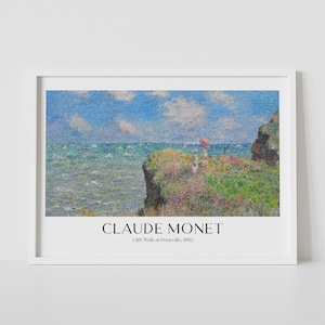 Claude Monet - Cliff Walk at Pourville | Printable Wall Art | Digital Download | Monet Exhibition | Garden Poster