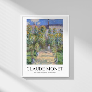 Claude Monet - The Artist’s Garden at Vetheuil | Printable Wall Art | Digital Download | Monet Exhibition | Garden Poster