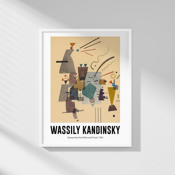 Wassily Kandinsky - Gewarmtes Kuhl (Warmed Cool) | Printable Wall Art | Digital Download | Art Exhibition