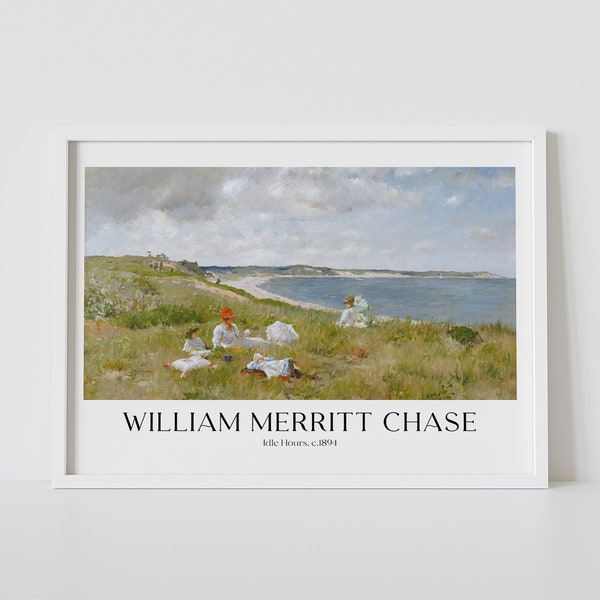 William Merritt Chase - Leere Stunden | Druckbare Wandkunst | Digitaler Download