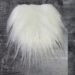 6 Pk / 12 Pk / 24 Pk White Beard Silver Tinsel Pre-cut Gnome Beard - Gnome Beard Fur - Gnome Hair - DIY Gnome Supplies - Fur Multi Packs