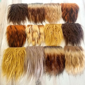 Brown Gnome Beard Mystery Grab Bag - 12 Precut Gnome Beard - Multi Colors Luxury Faux Fur - Gnome Beard Hair - Gnome Making Supplies