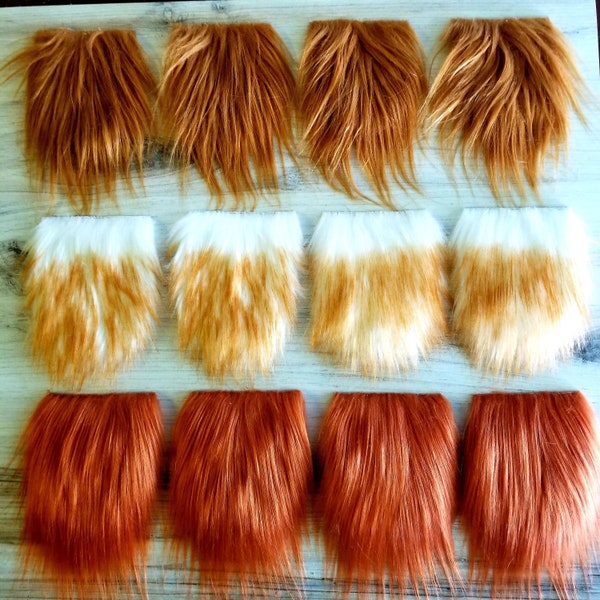12 Pack Precut Leprechaun Gnome Beards - Amber Brown - Amber Orange - White with Amber Tips - Gnome Hair - Gnome Making Supplies - DIY Craft