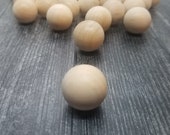 3 Pack - 1 Inch Solid Round Wooden Balls - 1 Inch Gnome Noses - DIY Gnome Supplies - Craft Kits - Gnome Accessories - Natural - Birch Wood