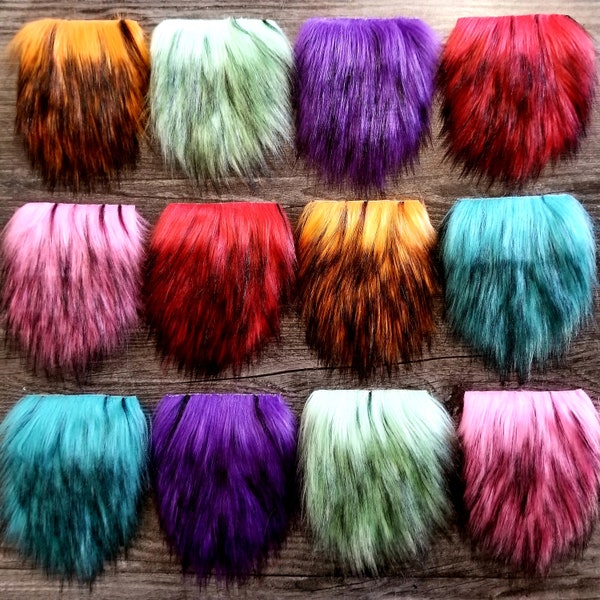 Alaskan Husky Variety Mix Faux Fur 12 Pack - Precut Bulk Gnome Beards - Luxury Faux Fur - Gnome Hair - Gnome Making Supplies - DIY Crafts