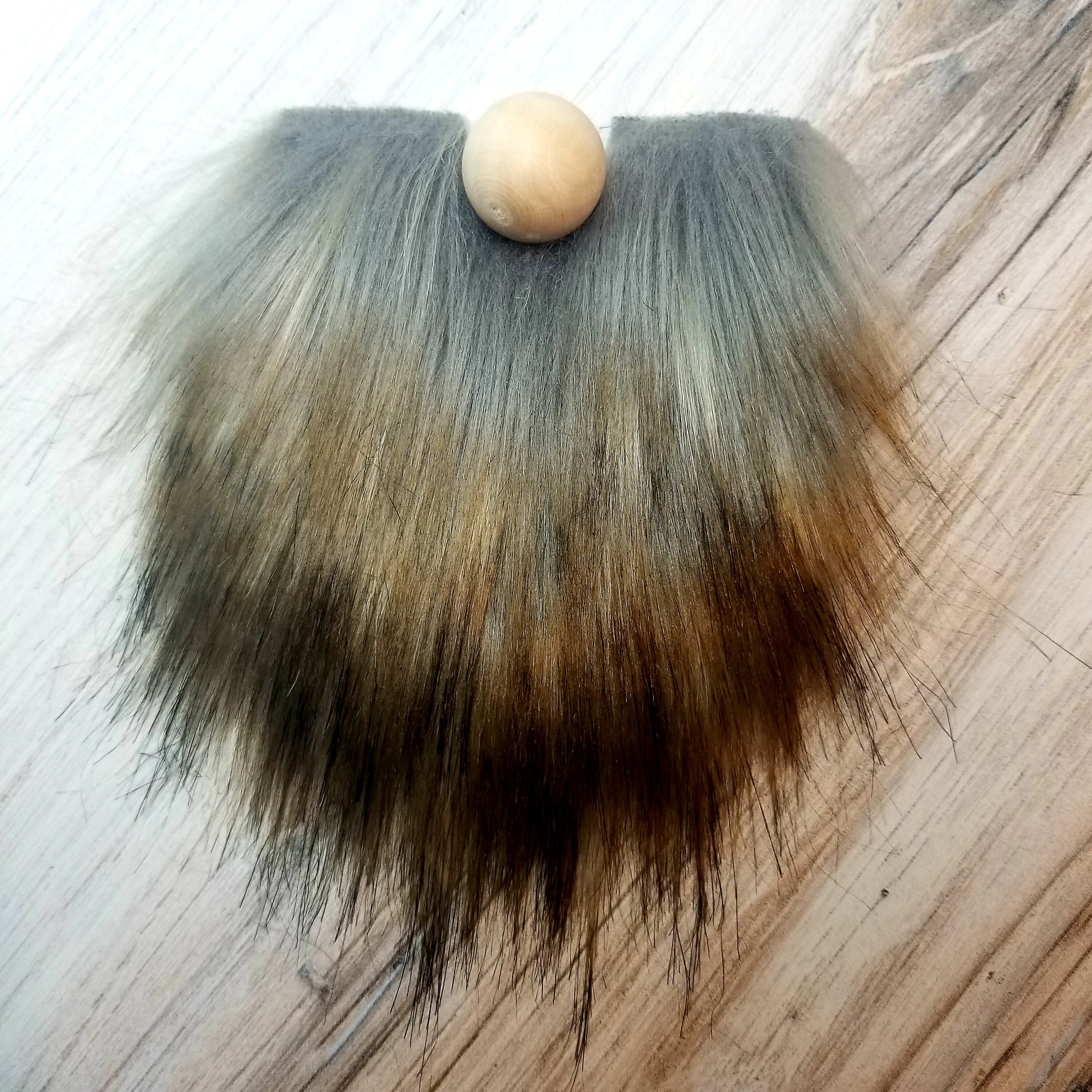 3 Barbes De Gnome Noël + Nez Bois - Fourrure Synthétique - DIY Décoration Festive