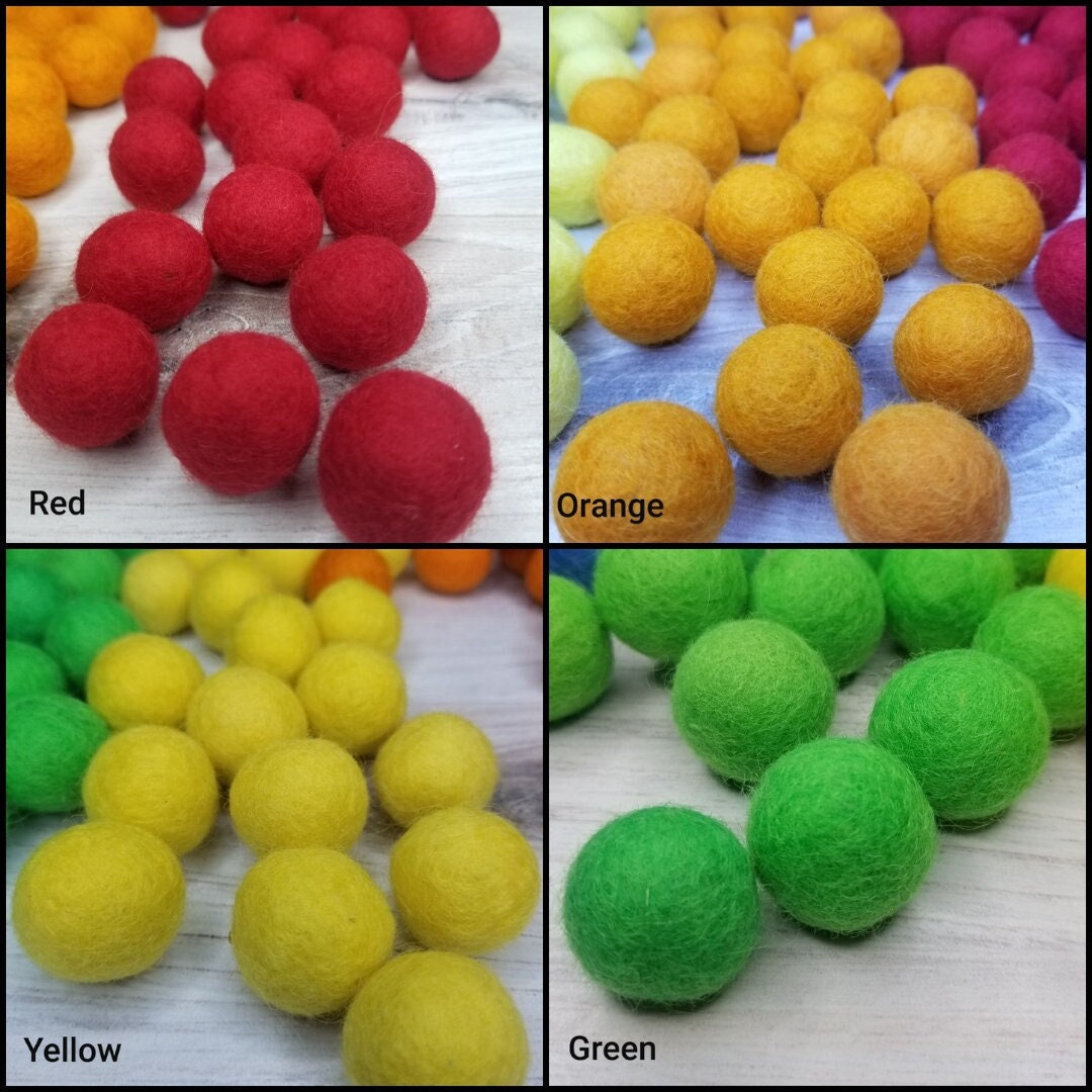 10 Pack Red Pom Balls Wool Felt Gnome Noses Wholesale Pom Etsy