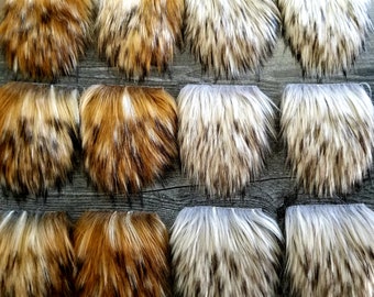 Winter Wolf Combo Pack Faux Fur 12 Pack - Precut Bulk Gnome Beards - Luxury Faux Fur - Gnome Hair - Gnome Making Supplies - DIY Crafts